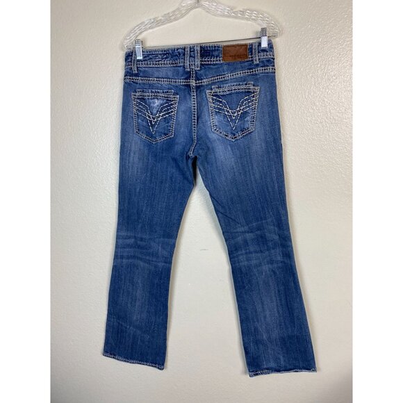 Vigoss womens Blue Bootcut Jeans Size 11Western Cowboy Embroidered Rodeo Denim - Picture 2 of 16